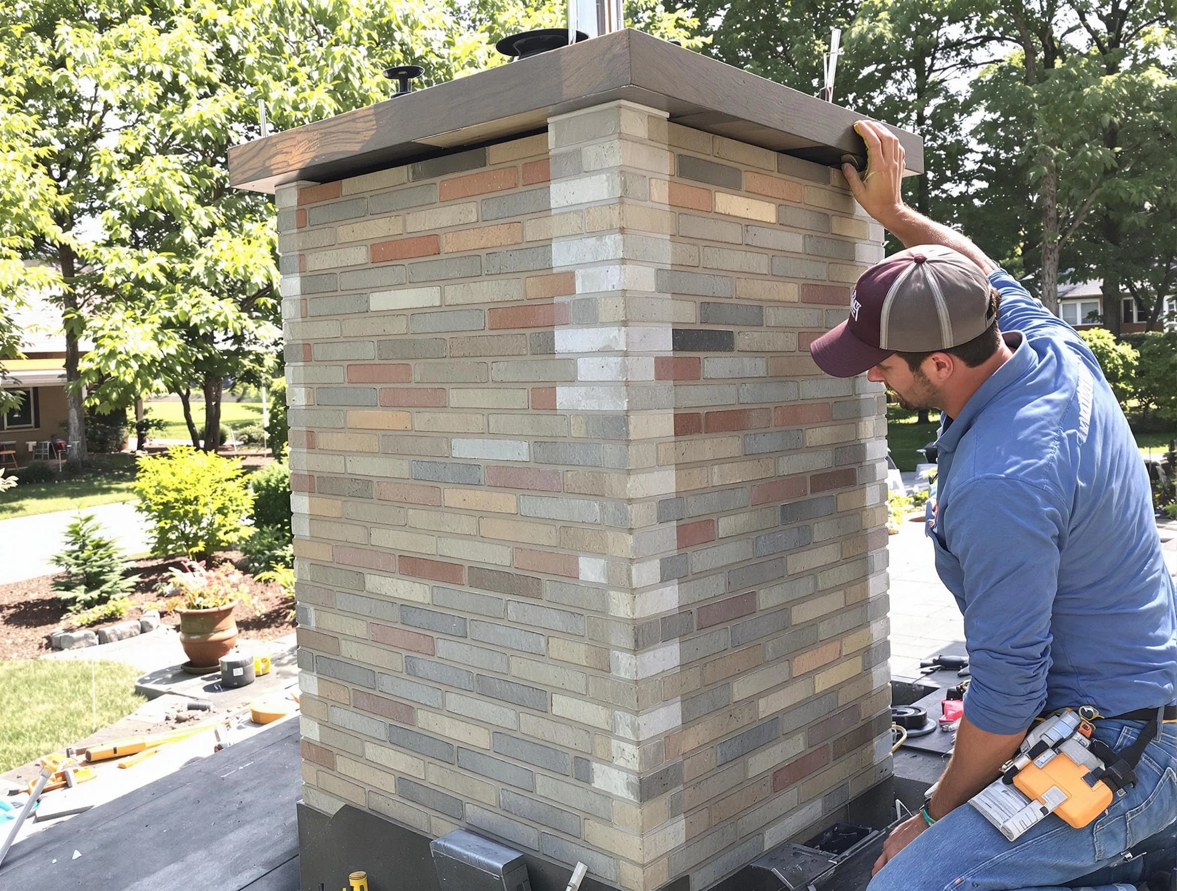 Pleasant Hills Chimney Sweep completing a modern chimney remodel in Pleasant Hills, PA