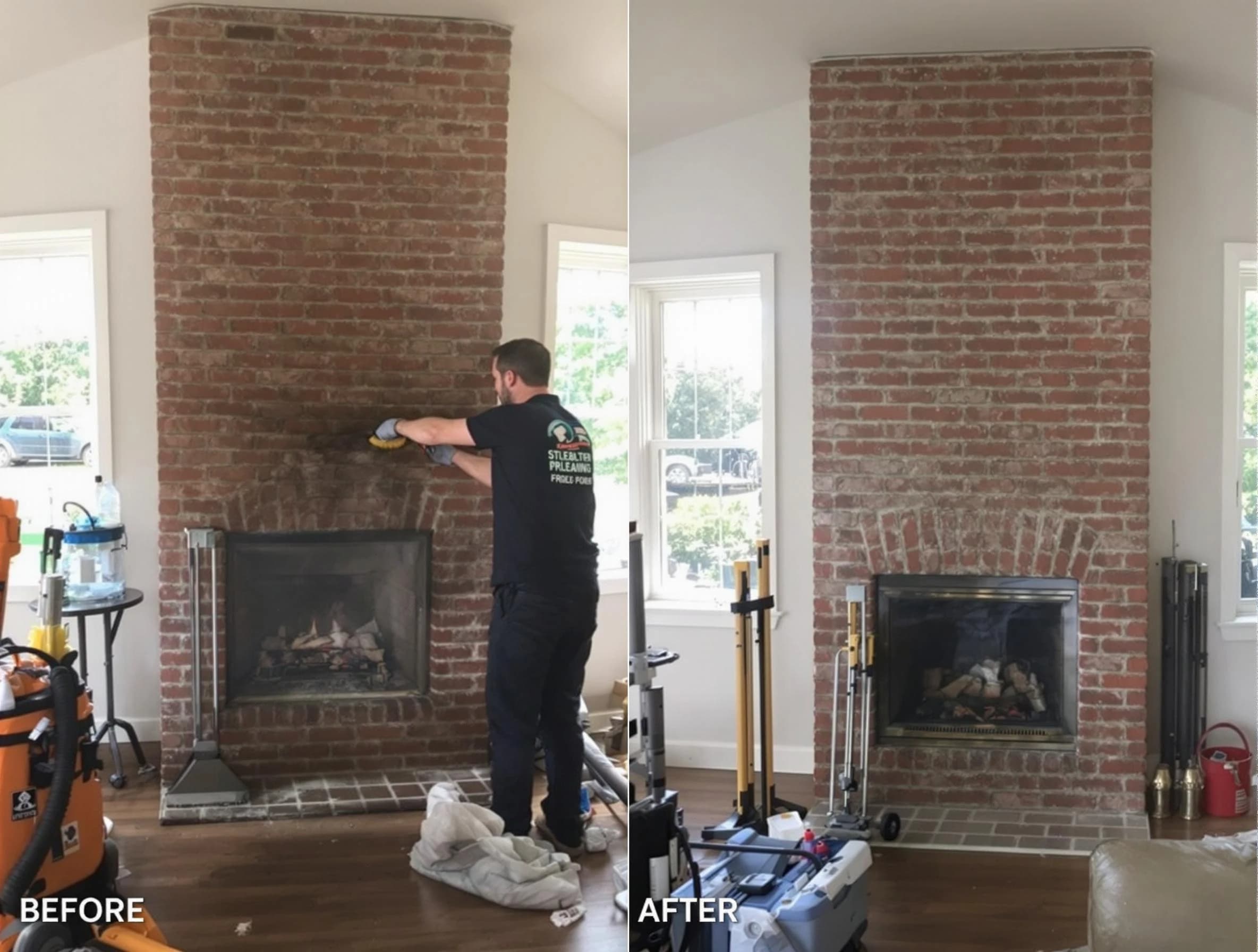 Finished chimney sweeping service by Pleasant Hills Chimney Sweep in Pleasant Hills, PA