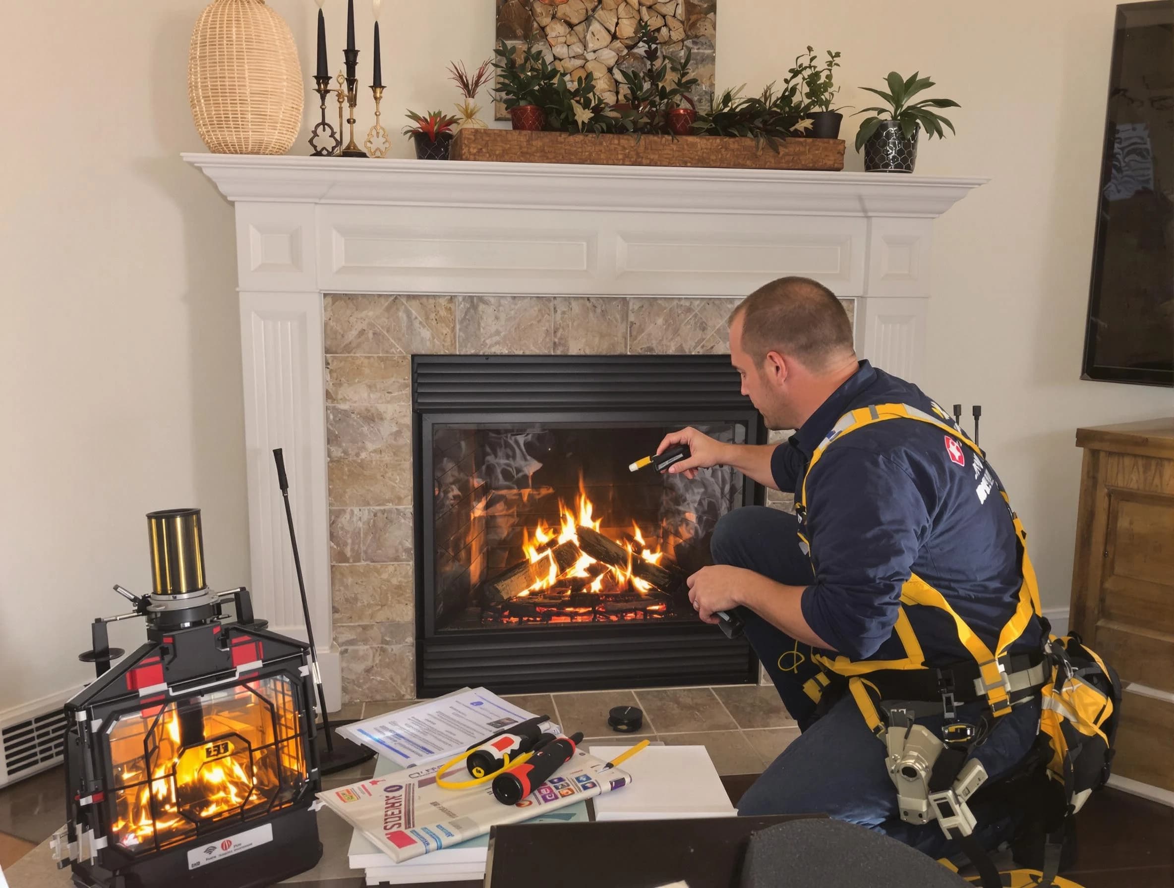 Safety-focused fireplace inspection by Pleasant Hills Chimney Sweep in Pleasant Hills, PA