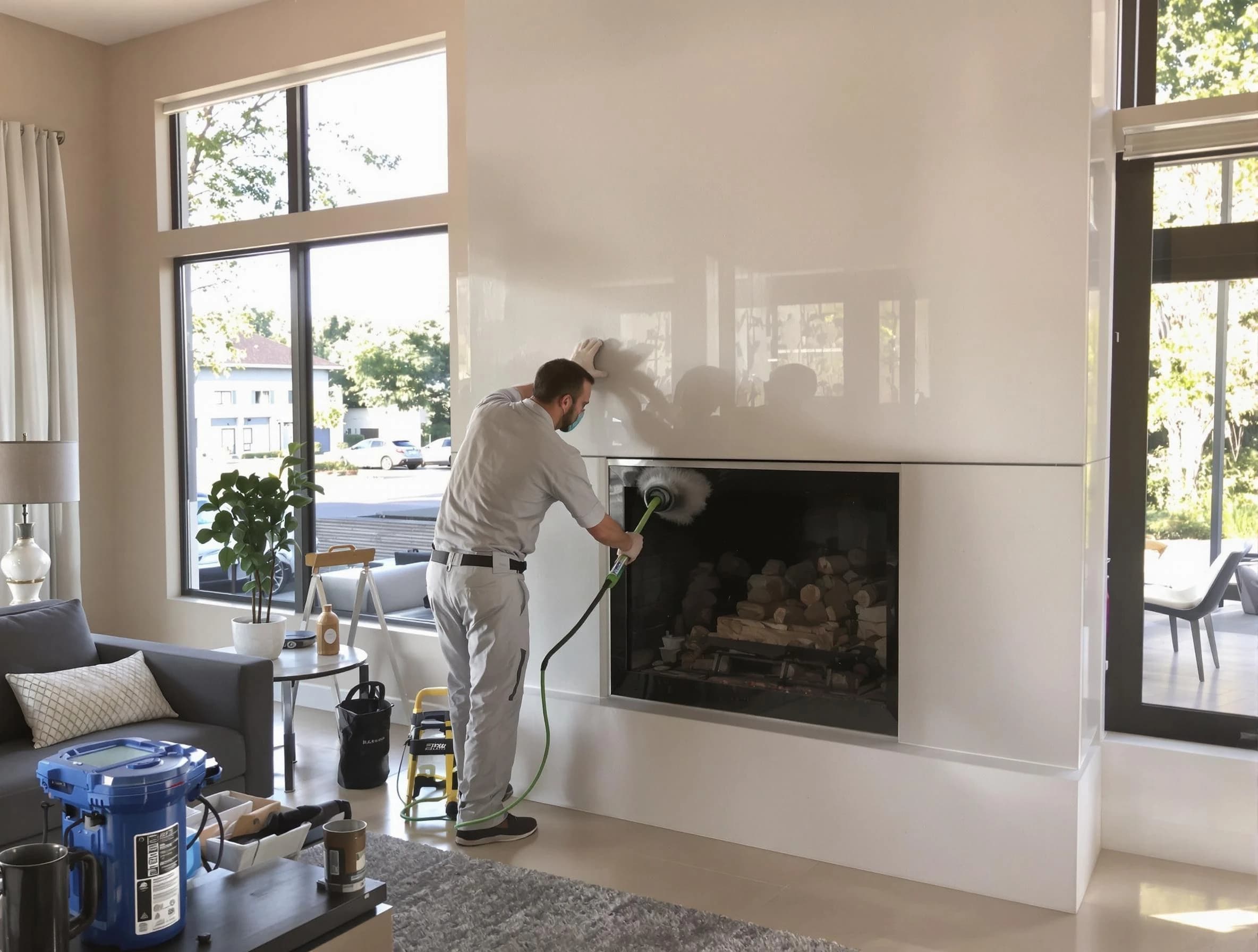 Pleasant Hills Chimney Sweep performing thorough soot removal in Pleasant Hills, PA