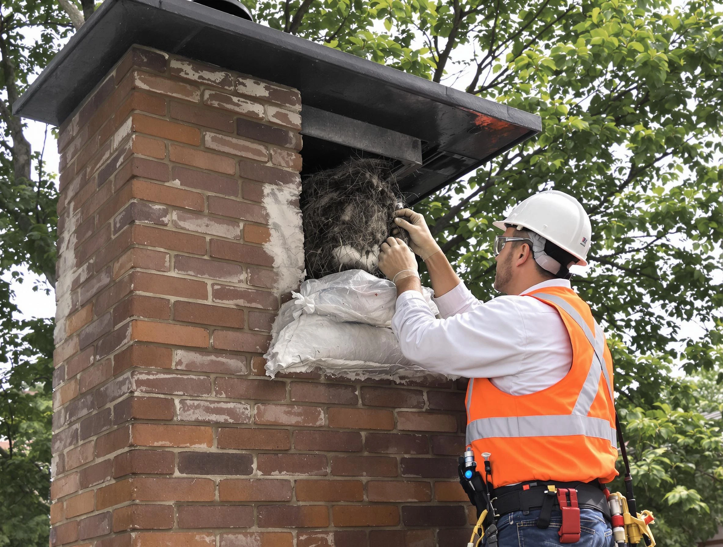 Humane removal of debris and animals by Pleasant Hills Chimney Sweep in Pleasant Hills, PA