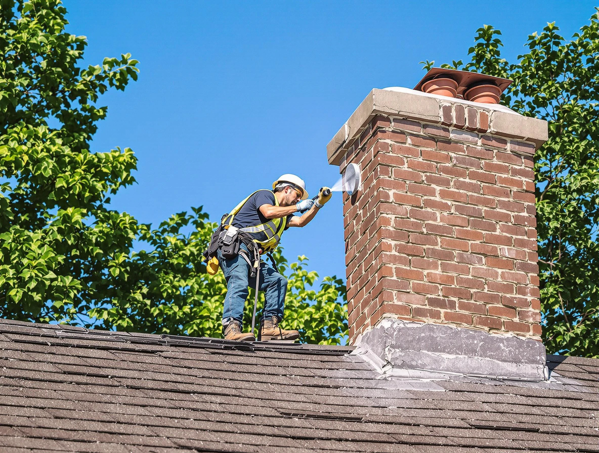 Pleasant Hills Chimney Sweep performing an inspection with advanced tools in Pleasant Hills, PA