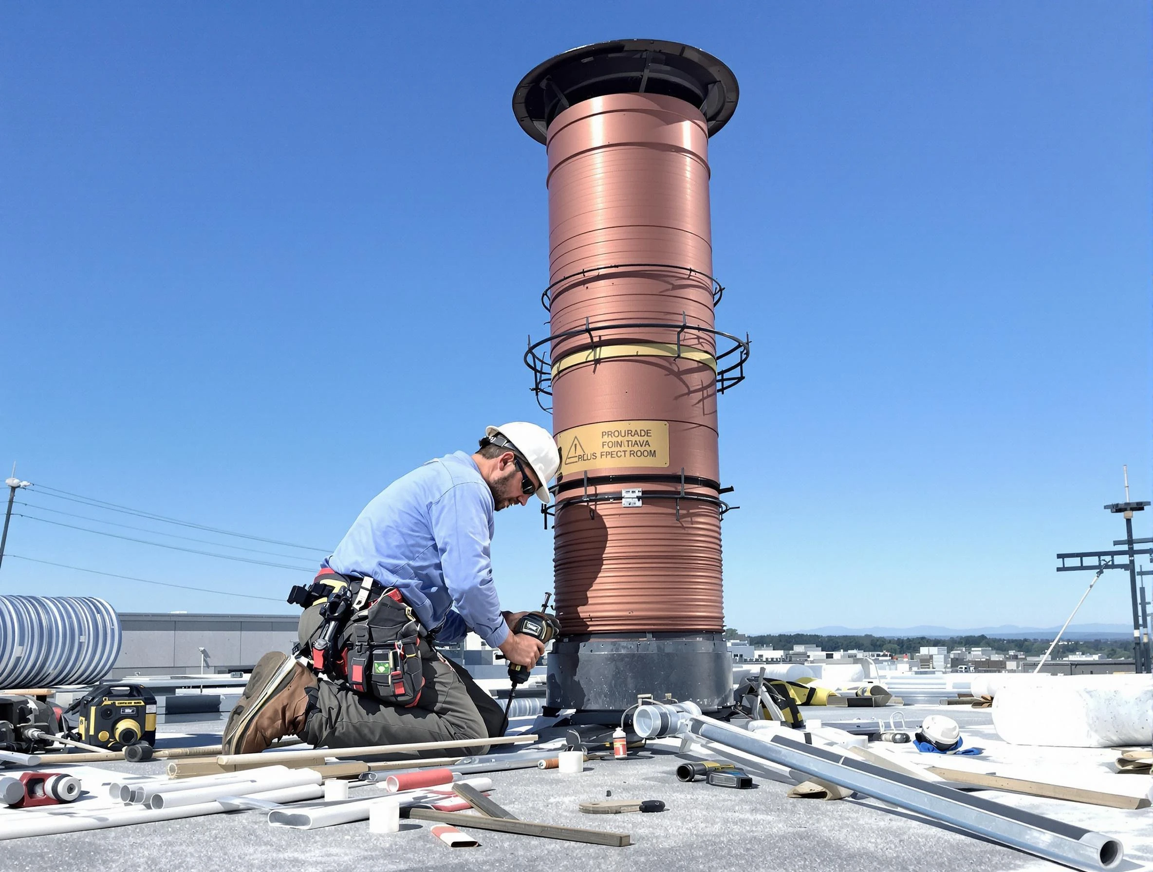 Installed chimney liner by Pleasant Hills Chimney Sweep in Pleasant Hills, PA