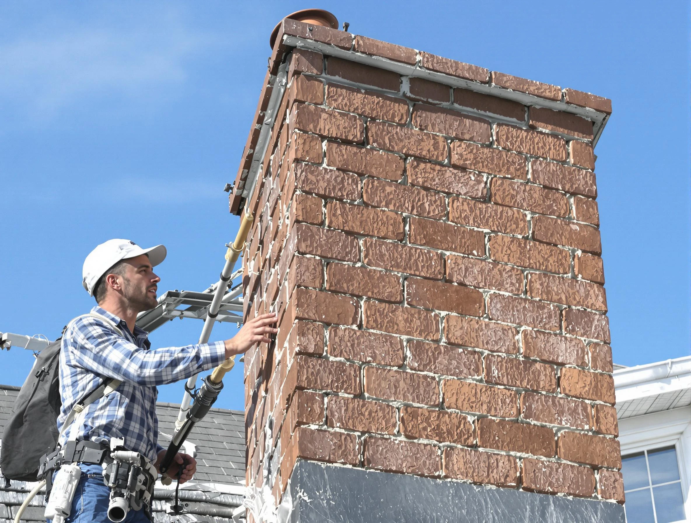 Brickwork for a chimney rebuild by Pleasant Hills Chimney Sweep in Pleasant Hills, PA