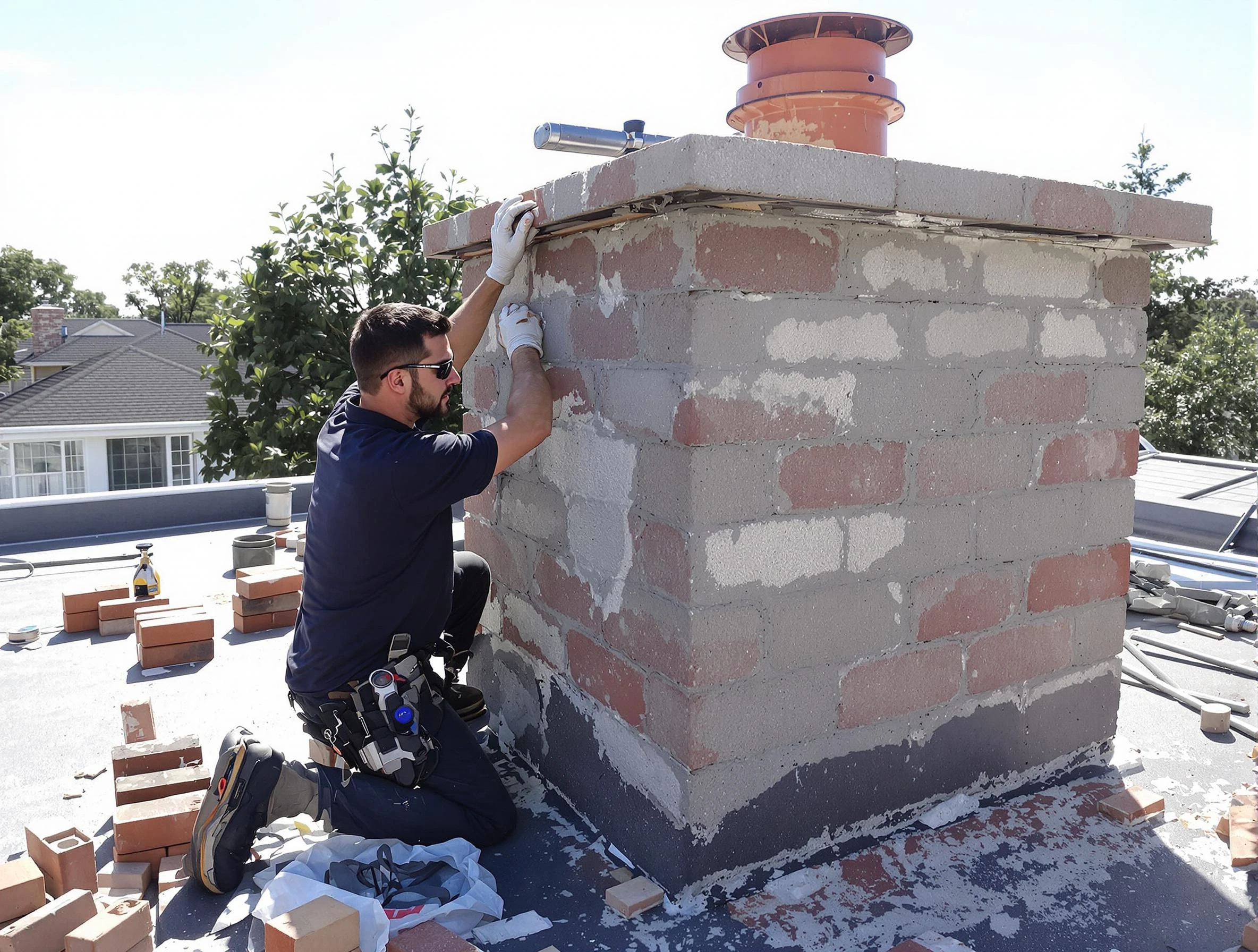 Advanced chimney repair process by Pleasant Hills Chimney Sweep in Pleasant Hills, PA