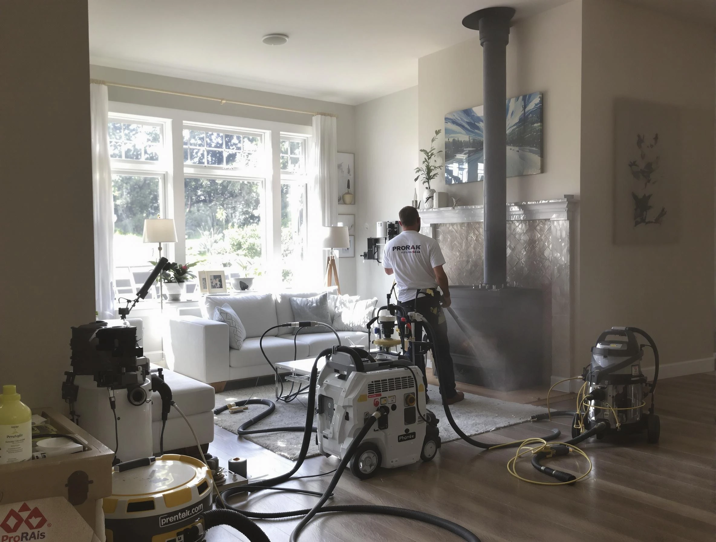 Soot removal service by Pleasant Hills Chimney Sweep for a fireplace in Pleasant Hills, PA